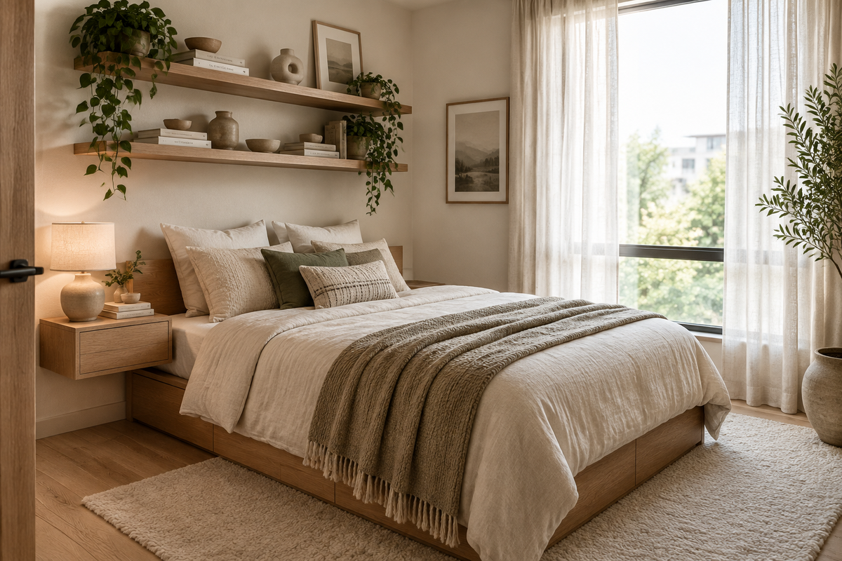 How to Arrange Furniture in a Small Bedroom | Space-Saving Ideas