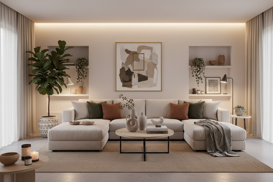 Living Room Home Decor Guide | Sofas, Lighting & Wall Art